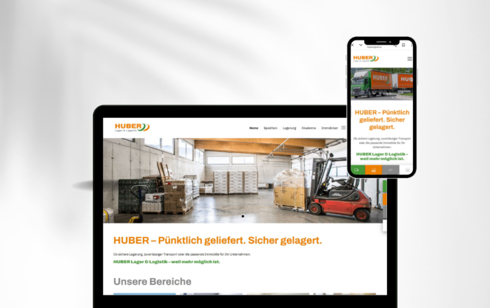 Schreibkraft-Referenz-Huber Logistik-Website-Startseite